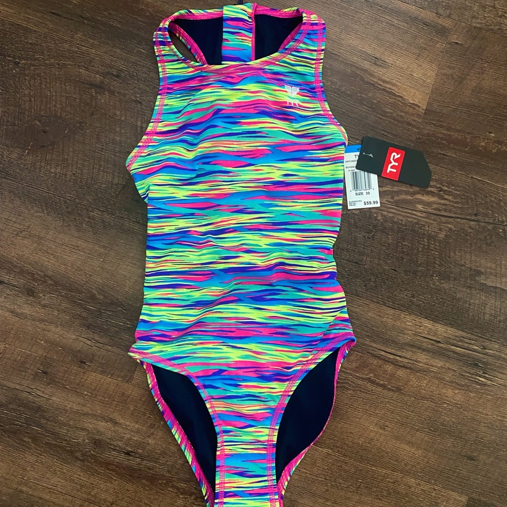 TYR Womens Water Polo Suit Size 30 NWT